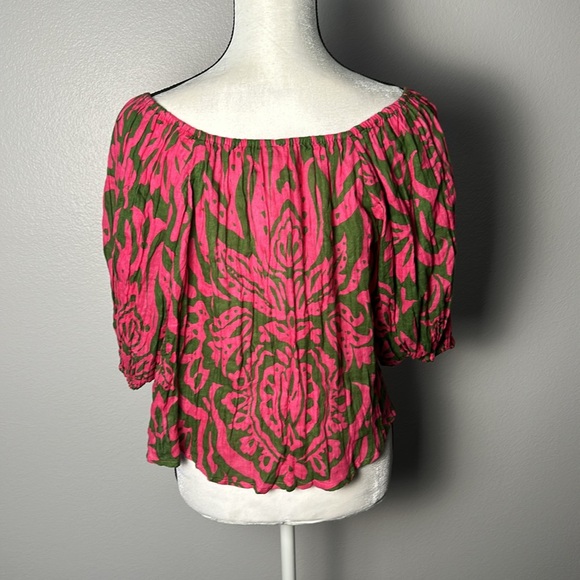 NWT “Candice" Printed Cotton Gauze Top - Picture 8 of 9